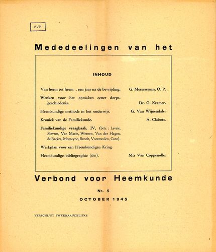 Kaft van Mededeelingen 01-1945-5